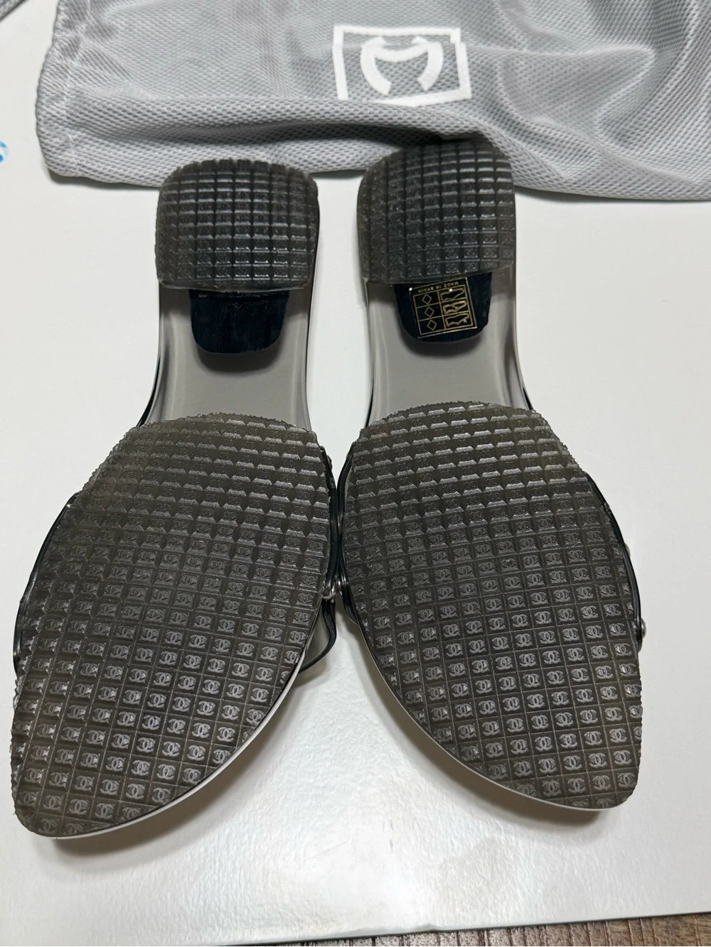 Chanel Black Transparent Jelly Slide Mules 2005